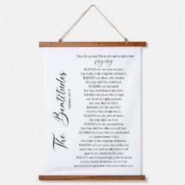 De zaligheden Matteüs 5:2-12 Bijbelgeschrift Hangend Wandkleed