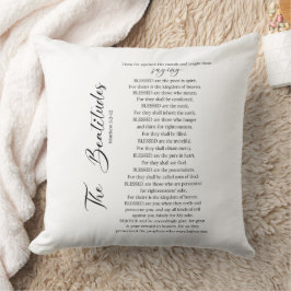 De zaligheden Matteüs 5:2-12 Bijbelgeschrift Kussen