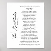 De zaligheden Matteüs 5:2-12 Bijbelgeschrift Poster (Voorkant)