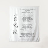 De zaligheden Matteüs 5:2-12 Bijbelgeschrift Wandkleed (Voorkant)