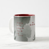 De zaligheden Schrift vers 5:5 Tweekleurige Koffiemok (Voorkant links)