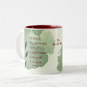 De zaligheden Schrift vers 5:6 Tweekleurige Koffiemok (Voorkant links)