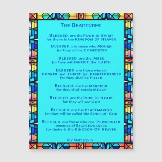De zaligheden van Jezus' preek op de berg (Voorkant)