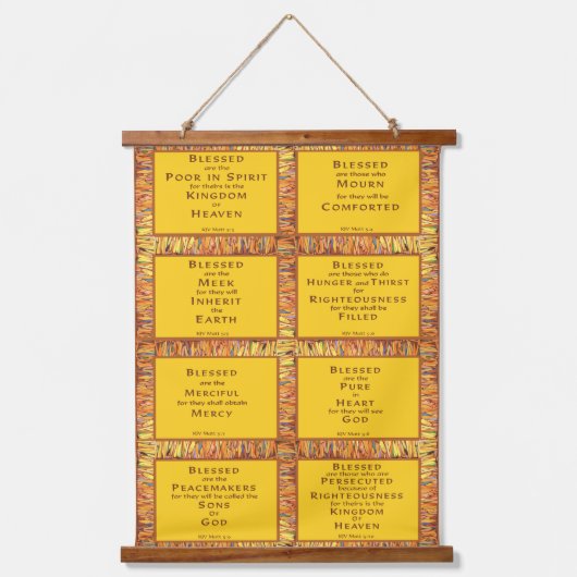 De zaligheden van Jezus' preek op de berg Hangend Wandkleed (Voorkant)
