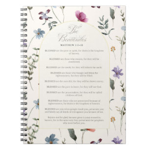 De Zaligsprekingen Mattheüs 5:3–12 Bloemrijke Schr Notitieboek