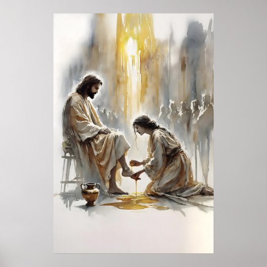 De zalving te Bethanië Maria en de geurstof Lent Poster (Voorkant)
