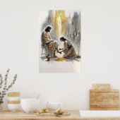De zalving te Bethanië Maria en de geurstof Lent Poster (Keuken)