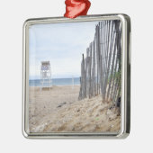 De zandduinstranden van Montauk, NY Metalen Ornament (Links)