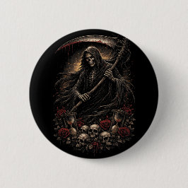 De Zandloper van de Oogster Ronde Button 5,7 Cm