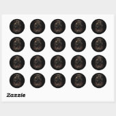 De Zandloper van de Oogster Ronde Sticker (Vel)