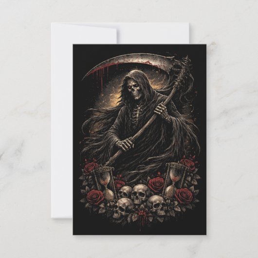 De Zandloper van de Reaper Bedankkaart (Voorkant)