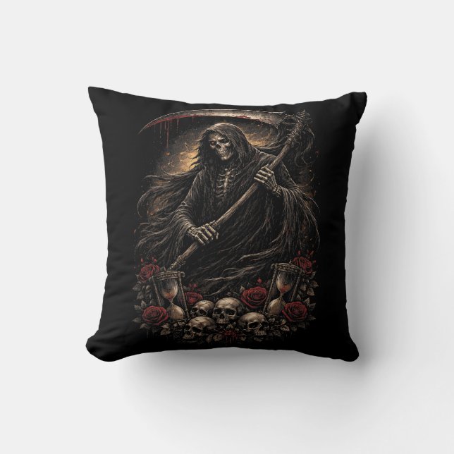 De Zandloper van de Reaper Kussen (Voorkant)