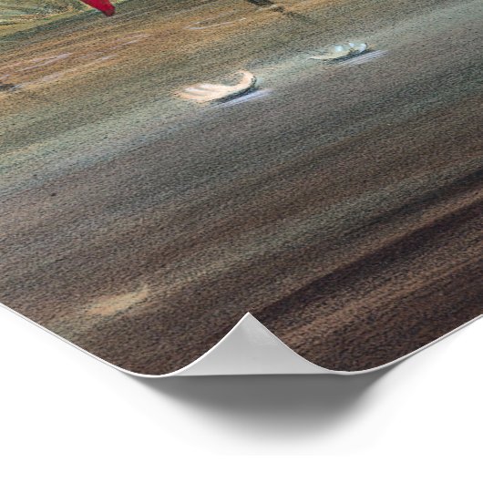 De zandstorm van Joseph Wolf met Zadelvulling Poster (Hoek)