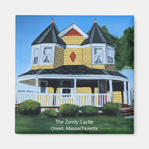 De Zandy Castle Cape Cod Victoriaans keukenmagneet Magneet
