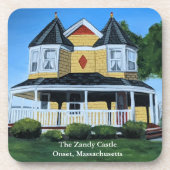 De Zandy Castle Gateway naar Cape Cod Victoriaans Bier Onderzetter (Voorkant)