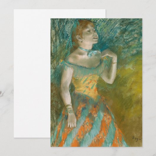 De zanger in Groen | Edgar Degas (Voorkant / Achterkant)