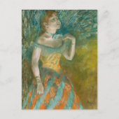De zanger in Groen | Edgar Degas Briefkaart (Voorkant)