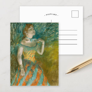 De zanger in Groen   Edgar Degas Briefkaart