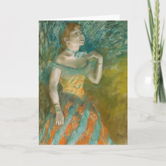 De zanger in Groen | Edgar Degas Kaart (Voorkant)