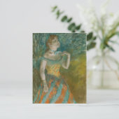 De zanger in het groen - Edgar Degas Briefkaart (Staand voorkant)