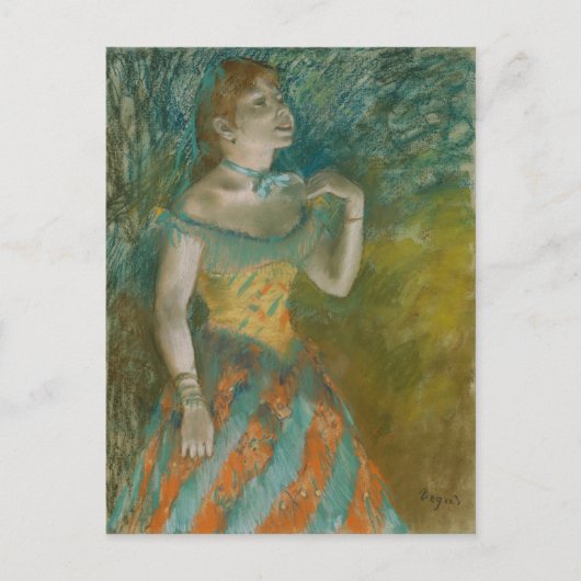 De zanger in het groen - Edgar Degas Briefkaart (Voorkant)