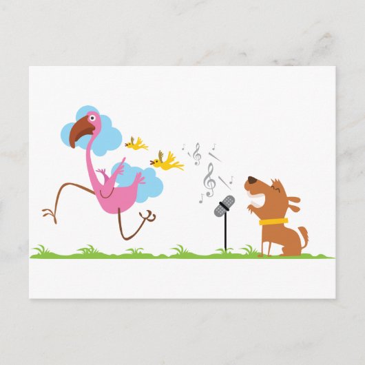 De Zanger van Doggie Briefkaart (Voorkant)