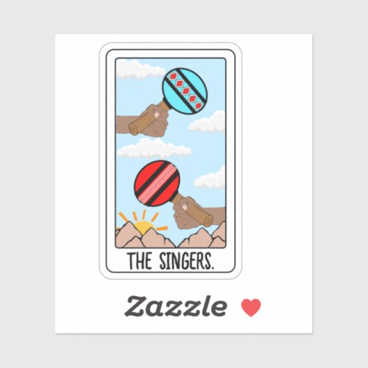 De zangers-inheemse vinyl Sticker (Vel)