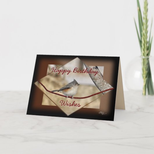 De Zangvogel van de mees kaart-past voor om het Kaart (Voorkant)