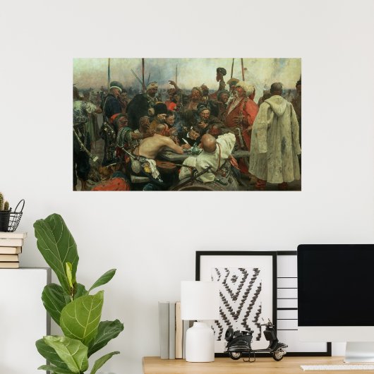De Zaporozhye Cossacks Poster (Thuiskantoor)