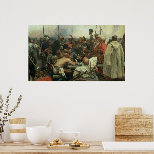 De Zaporozhye Cossacks Poster (Keuken)