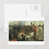 De Zaporozhye Cossacks schrijven een brief Briefkaart (Voorkant / Achterkant)