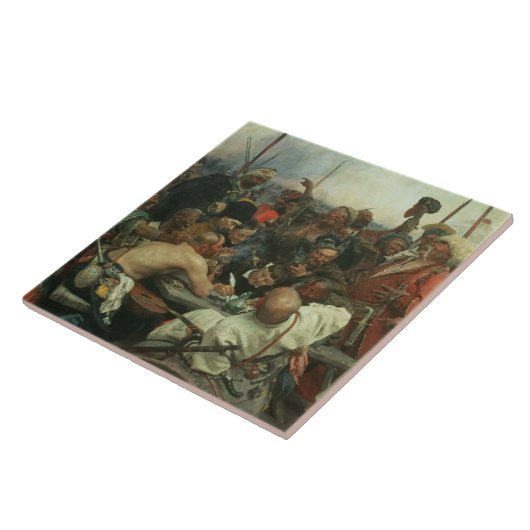 De Zaporozhye Cossacks schrijven een brief Tegeltje (Zijkant)