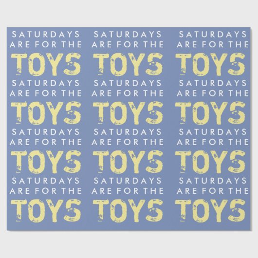 De zaterdagen zijn voor de cadeauomslag van speelg cadeaupapier (Vlak)