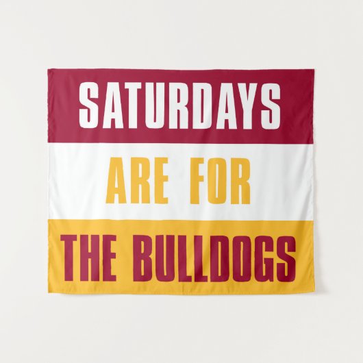 De zaterdagen zijn voor The Bulldogs, Ferris State Wandkleed (Voorkant (horizontaal))