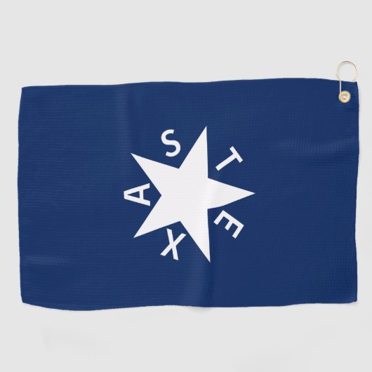 De Zavala (vlag van de Republiek Texas) Golfhanddoek (Horizontaal)