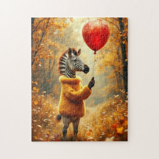 De Zebra en de rode ballon Legpuzzel (Verticaal)