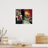 De Zebra Lounge Poster (Keuken)