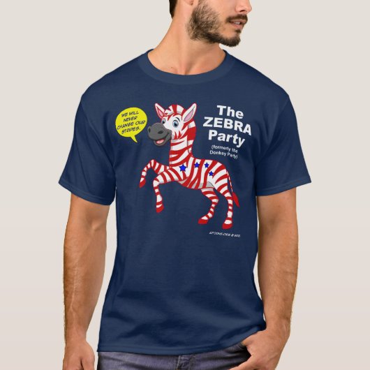 De Zebra partij T-shirt (Voorkant)