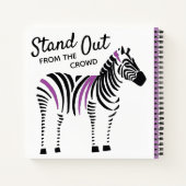 De zebra stand uit van het Gewas Citaat Notitieboek (Achterkant)