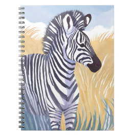 De zebra | Waterverf Safari Dier Natuur Notitieboek