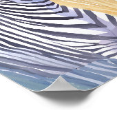 De zebra | Waterverf safari dier natuur Poster (Hoek)