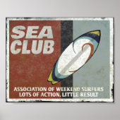 De zee club Surfers Poster (Voorkant)