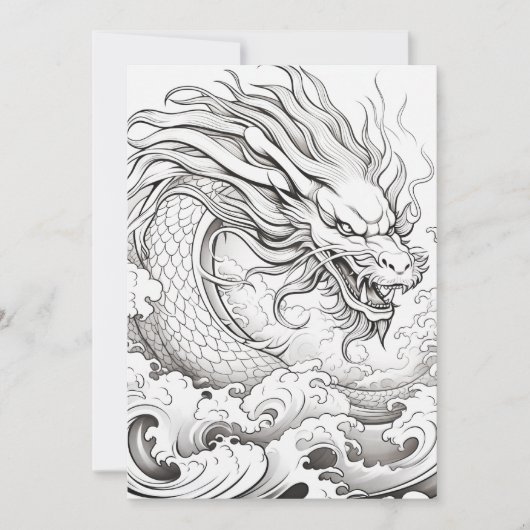 De Zee Dragon | Kleur je eigen groet (Voorkant)