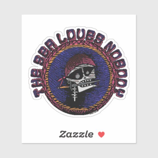 De zee houdt niet van niemand Pixel Art Sticker (Vel)