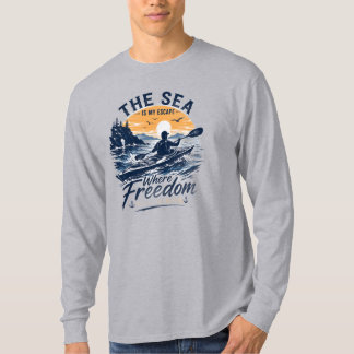 De zee is mijn ontsnapping waar vrijheid begint T- T-shirt