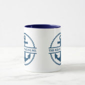 De Zee Roept Me Nautilus Marineblauwe Anker Mok (Midden)