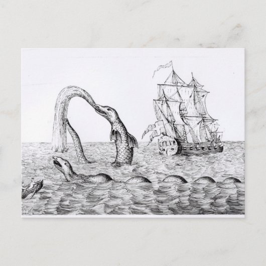 De Zee Serpent Briefkaart (Voorkant)