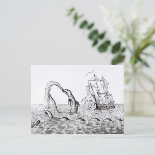 De Zee Serpent Briefkaart (Staand voorkant)