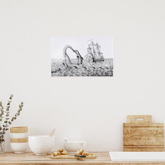 De Zee Serpent Poster (Keuken)