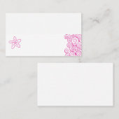 De zee ster van het huwelijk zwaait roze witte pla plaatskaartje (Voorkant / Achterkant)